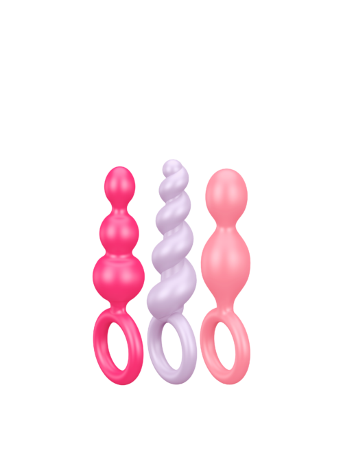 Plug anal Satisfyer Booty Call 3 pcs - Multicolor