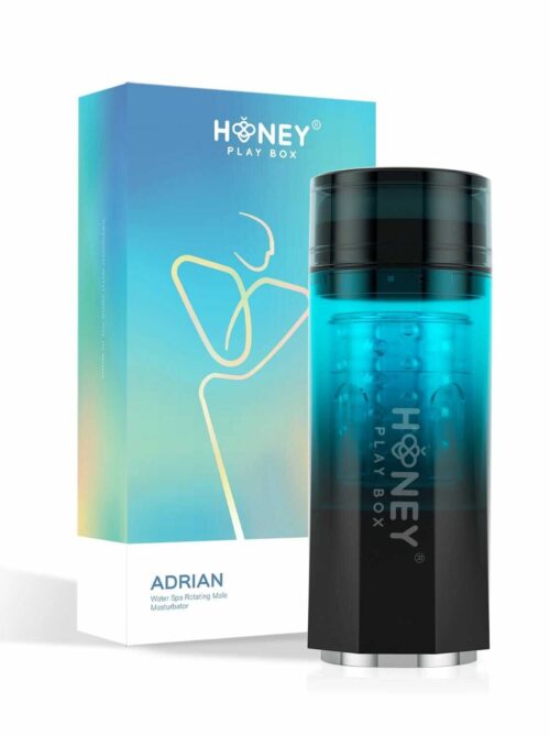 Adrian - Masturbateur automatique rotatif à eau avec lumières multicolores
