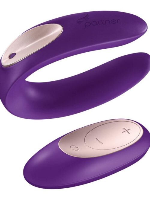 Double Plus Remote - Violet Stimulateur pour couple Satisfyer